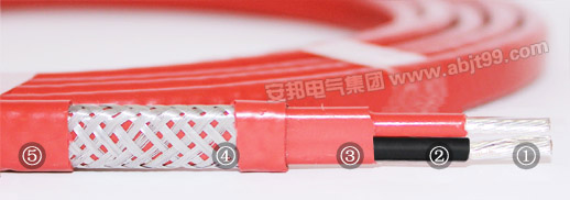 雙芯串聯式恒功率電伴熱帶結構圖